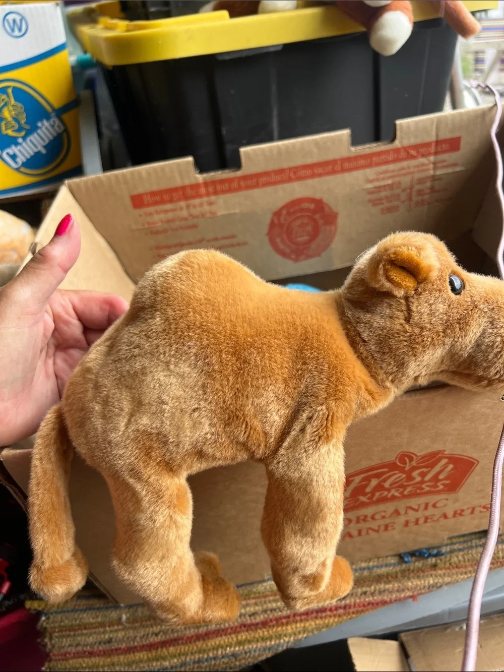 Vintage Ty Brown camel Beanie Plush with Heart Tag